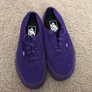 Solid purple vans